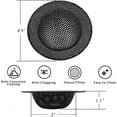 thumbnail image 2 of 2 Pcs Black Kitchen Sink Strainer, Large Wide Rim 4.5" Diameter Stainless Steel Sink Drain Strainer, Kitchen Drain Strainer for Most Sink Drains, Anti-Clogging, Rust Free, 2 of 5