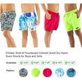 thumbnail image 4 of Printed, Solid & Fluorescent Colored Quick Dry Swim Shorts for Boys and Girls, Swim Trunks, Bathing Suits, Swimwear, Swim Shorts for Kids – 2pc – Orange, 3-4T, 4 of 9