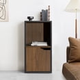 thumbnail image 1 of Buró de Madera, Mesita de Noche de 2 Cubos Café HOMEMAKE FURNITURE Contemporáneo, 1 of 6