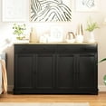 thumbnail image 2 of HOMCOM Buffet Armoire avec Tiroirs de Rangement Tablettes Ajustables Noir, 2 of 10