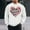 White, variant on QUNYINEY Black Men's Sweatshirts Casual Long Sleeve Valentine's Day Crew Neck Tops Loose Drop Shoulder Sweatshirts