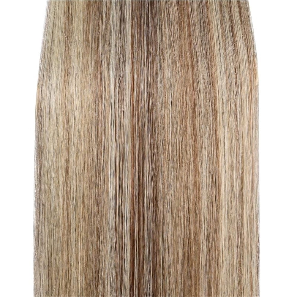 P8/613 Highlights Blonde Ponytail Extension 16-26 Inches Real Human Hair Straight Drawstring Ponytail Hairpiece