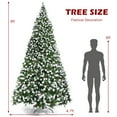 thumbnail image 4 of Costway Arbre de Noël Enneigé Pré-Éclairé de 9 Pieds 2058 Pointes avec Pommes de Pin et Baies Rouges avec 8 modes d'Éclairage, 4 of 10