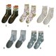 thumbnail image 3 of Calcetines de algodón de primavera para mujer, medias con adorno de volantes y burbujas, estilo Pastoral japonés de Harajuku, Retro, colorido, estampado Floral, 3 of 5