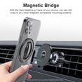 thumbnail image 6 of EWA The New MagOne (Upgrade) Compatible with MagSafe Phone Grip Stand with Silicone Finger Strap, Removable Magnetic Ring Holder Kickstand Loop, Only for iPhone15, 14, 13, 12 Pro/Max/Plus (Black), 6 of 7