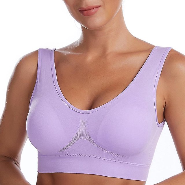 brillar Mujer Antigolpes Sujetador deportivo Sujeción ligera Tallas Grandes Bralette Almohadilla extraíble Nailon Licra Yoga Fitness Gimnasio Entrenamiento 10 Colores Transpirable Ligero S