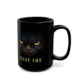 thumbnail image 3 of Sarcastic Halloween Black Cat Ceramic Black Mug (11oz, 15oz), 3 of 5