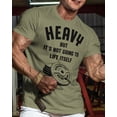 thumbnail image 2 of Gymish Heavy Lift Men’s Workout T-Shirt – Funny Gym Shirt, Lifting Tee, Athletic Fitness & Weightlifting Top, 2 of 6
