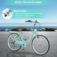thumbnail image 6 of Womens Bikes 26 inch, 7 speed Beach Cruiser Bikes w/Dual Brakes and Back Seat, Comfortable Commuter Bike, City Street Bicycles, Hybrid Bikes for Adults Ladies Womens, Adjustable Seat Height, Cyan, 6 of 9