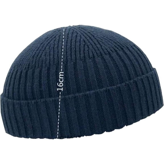 Zhengup Fashion Fall Winter Knitted Hat Skull Cap Sailor Cap Cuff Beanie Vintage for Men Women