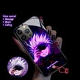 thumbnail image 2 of Funda de teléfono con botón de encendido y apagado para IPhone, carcasa bonita con Flash Led para IPhone 14, 13, 12, 11 Pro, X, XS, Max, XR, 7, 8 Plus, SE, dibujos animados luminosos, Jujutsu Kaisen Fivean unisex, 2 of 2