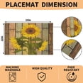 thumbnail image 2 of Placemats Set of 4, Vintage Wooden Sunflower Floral Dining Table Place Mats Heat Resistant Non Slip Washable Linen Kitchen Table Mats for Outdoor Indoor Decor, 2 of 6