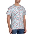 thumbnail image 2 of Vsdgher Cute Rabbit Print Men's Dry Fit Mesh Athletic Shirts Moisture Wicking Tennis T-Shirt Tops, 2 of 9