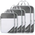 thumbnail image 1 of GFDYREE Compression Packing Cubes for Travel, 6 Set Compression Packing Cubes Travel Essentials, Compressible Travel Packing Cubes Organizers for Carry On Luggage, Light Grey, 1 of 7