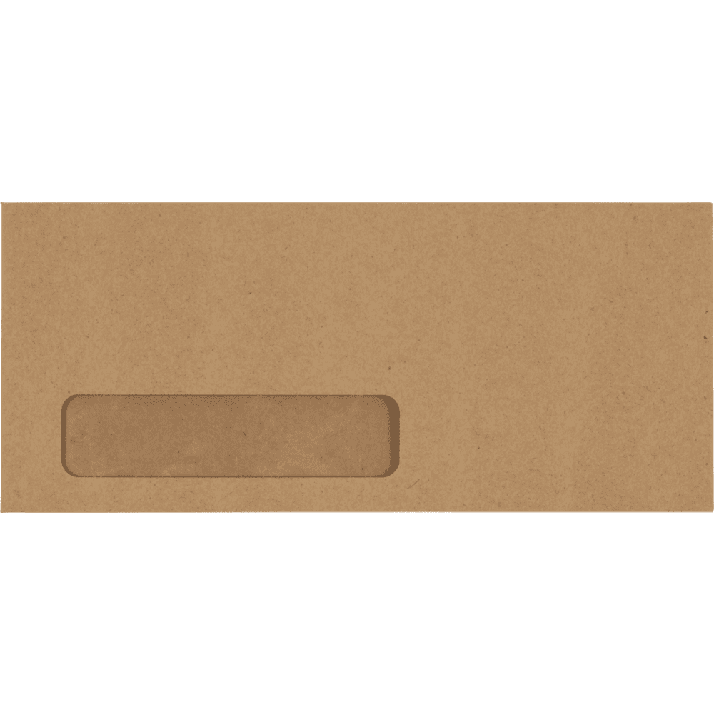 LUXPaper #10 Window Envelopes, 4 1/8 x 9 1/2, Grocery Bag Brown, 500/Pack