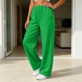 thumbnail image 5 of Womens Fleece Lined Wide Leg Sweatpants Elastic High Waist Loose Casual Long Pants With Side Pockets S, 5 of 6