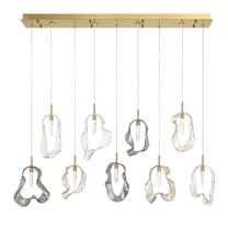 Eurofase 49239-010 Norah 9-Light 51 in. Gold Mixed Glass Chandelier