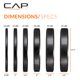 thumbnail image 3 of Set de discos olímpicos PRO negros de 160 lb CAP Barbell, 3 of 5