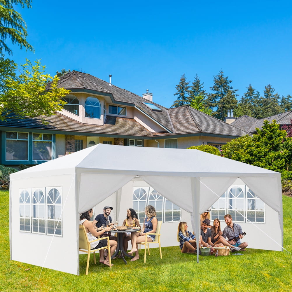 Kadyn 10'X20' Outdoor Canopy Tent, Waterproof Tent with 6 Removable Sidewalls, Wedding Party Tent for Outsides, White Kadyn 10'X20' Outdoor Canopy Tent, Waterproof Tent with 6 Removable Sidewalls, Wedding Party Tent for Outsides, White