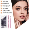 thumbnail image 2 of DIY Lash Extension Kit, Lash Cluster 72 Pcs with 72h Strong Hold Lash Bond and Seal + Cluster Eyelashes Applicator Tool Eyelash Extensions Kit for Self Applicator at Home, 2 of 10