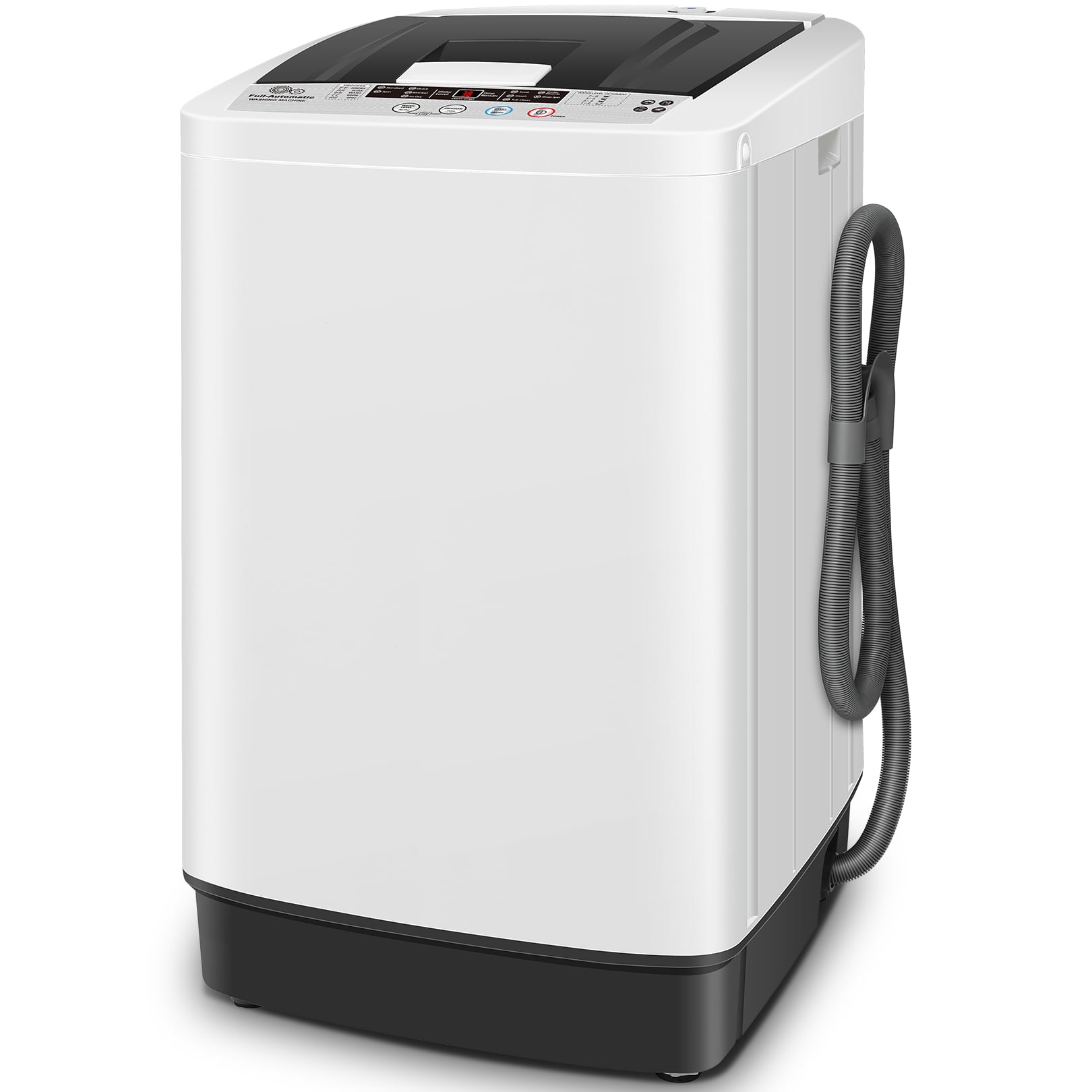Veeboto Portable Washing Machine, 15.6LBS Washer Machine with Drain Pump, Small Full-automatic Washing Machine with 10 program/8 water level for Home, Apart, Dorm