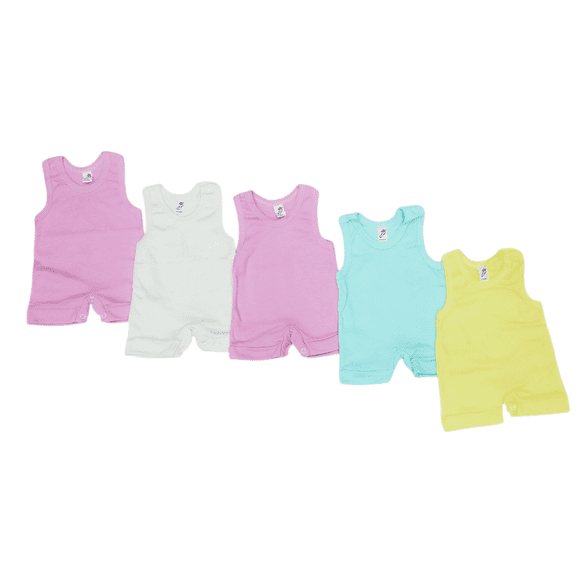 Paquete con 5 Pañaleros Tipo Short Extra Suaves para Bebé combinación de colores pastel, Baby Planet México, Talla 6 a 12 Meses, 100% Algodón.