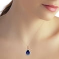 thumbnail image 6 of Galaxy Gold 14K Solid Rose Gold 16" Necklace with 5.26 CTW Natural Diamonds and Pear-Shaped Sapphire, 14"-24" Sizes, September Birthstone, Symbol of Wisdom, 6 of 6