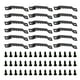 thumbnail image 4 of 150 ganchos creativos serrados ganchos de un solo orificio para marcos de fotos soportes con 300 tornillos (negro), 4 of 4