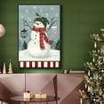 thumbnail image 6 of Jolly Snowman Collection B - Framed Gallery Wrapped Holiday Canvas - 25 x 37 - Black Frame, 6 of 8