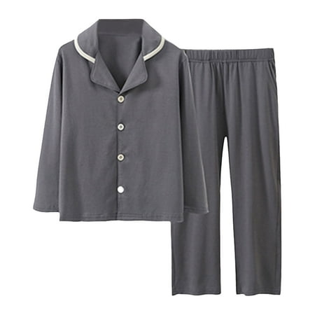 

Toddler Pajama Set Button Long Sleeve Long Pants Set Soft Pajamas Homewear 3-4T Boys Pajama Sets