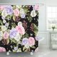 thumbnail image 1 of Cortina de Ducha ABPHQTO Flores Acuarela Coloridas y Brillantes Capullos y Hojas de Rosas 160x180 cm, 1 of 1