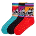 thumbnail image 2 of Socks-Polka Dot Cats - Black, 2 of 3