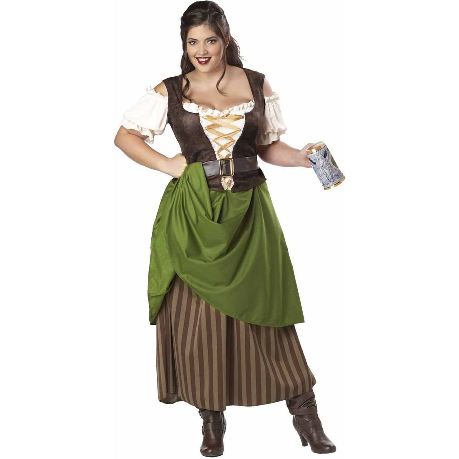 Tavern Maiden Plus Size Halloween Costume -
