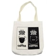 thumbnail image 1 of Galaxy Tote Bag, Come to the Dark Side We Have Coffee Funny Words Space Clash Between Black White, Cloth Linen Reusable Bag for Shopping Books Beach and More, 16.5" X 14", Cream, by Ambesonne, 1 of 2