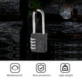 thumbnail image 4 of 2 Pack Outdoor Combination Padlock Long Shackle Lock 6.5cm Shackle Waterproof 4 Digit Resettable Combination Lock, 4 of 8