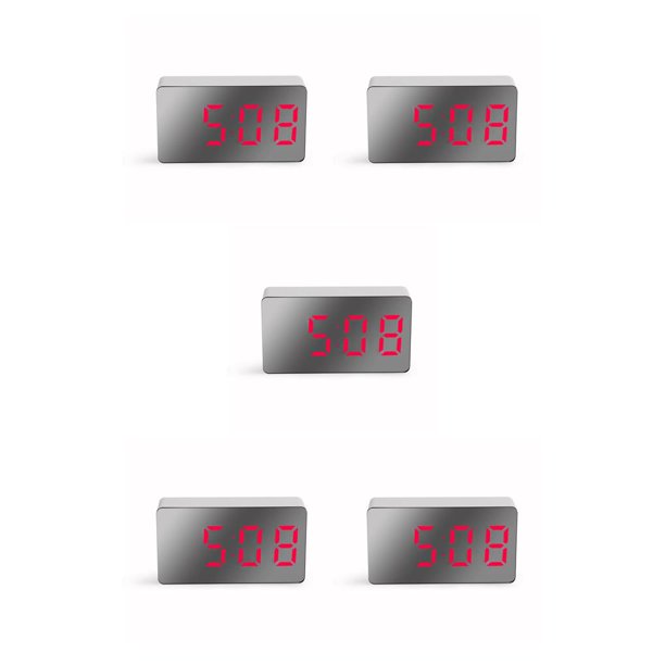 Bearachild Escritorio LED Reloj digital Alarma de Relojes despertadores electrónicos para rojo Rojo 5Conjunto