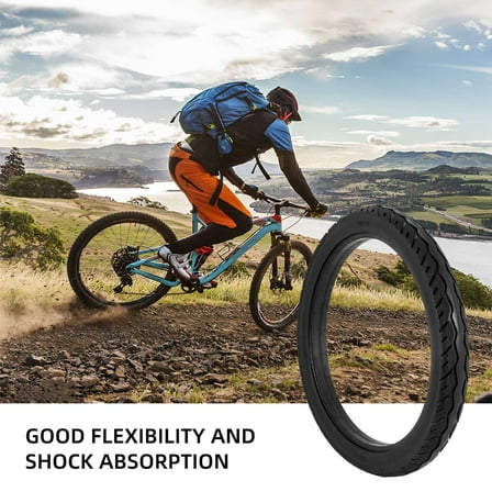 16 Inch 16 x 1.75 Bicycle Solid Tires Bicycle Bike Tires 16 x 1.75 Black Rubber Non-Slip Tires Cycling Tyre