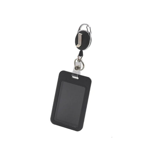 WINDLAND Portable Sturdy Retractable ID Badge Holder with Carabiner Clip for Men and Women Card Protectors for Office Use