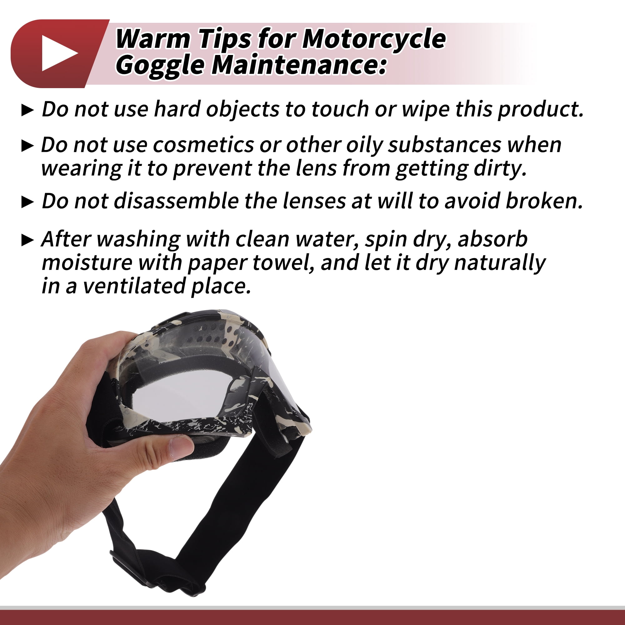 Unique Bargains Motorcycle Riding Goggles PC Cycling Sunglasses Clear Lens Black White Frame