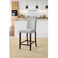 thumbnail image 3 of HMD Macon 5 Piece Counter Height Dining Set, Cappuccino, Gray/Cappuccino, 3 of 9