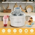 thumbnail image 3 of VAVSEA 1.5 Qt Ice Cream Maker with Scoop, Ice Cream Machine with LCD Digital Display & Timer, Double-Insulated Freezer Bowl, Sobert Maker for Gelato, Frozen Yogurt, Drinks, White, 3 of 9