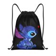 thumbnail image 1 of Pofeuu Stitch for Water-Resistant 210D Drawstring Bag Compact Foldable Design Gym Yoga Travel Essentials Lightweight Carryall-Small, 1 of 6