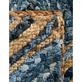 thumbnail image 4 of Unique Loom Braided Jute Collection Area Rug - Bengal (2' 7" x 6' 1" Runner Blue/Natural), 4 of 7