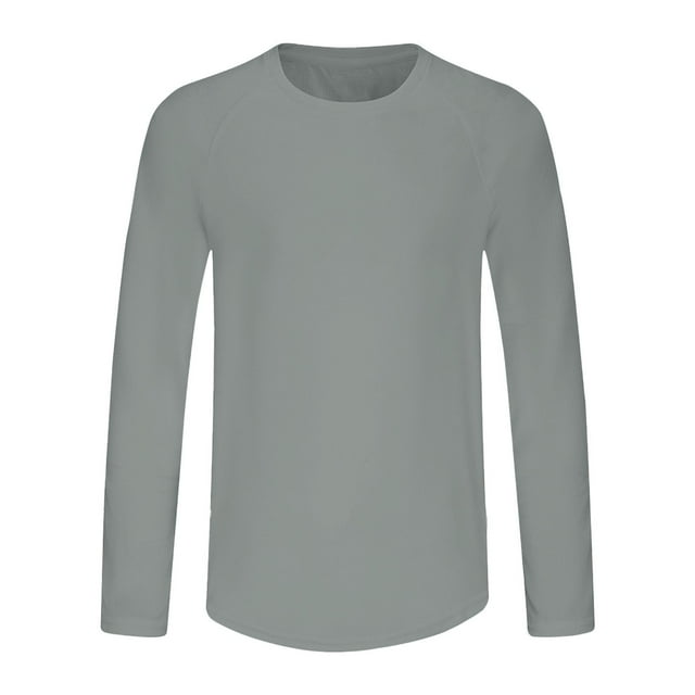 Men's UPF 50+ Sun Shirts Long Sleeve UV Protection Athletic Shirts Lightweight Hiking Running Workout Rash Guard