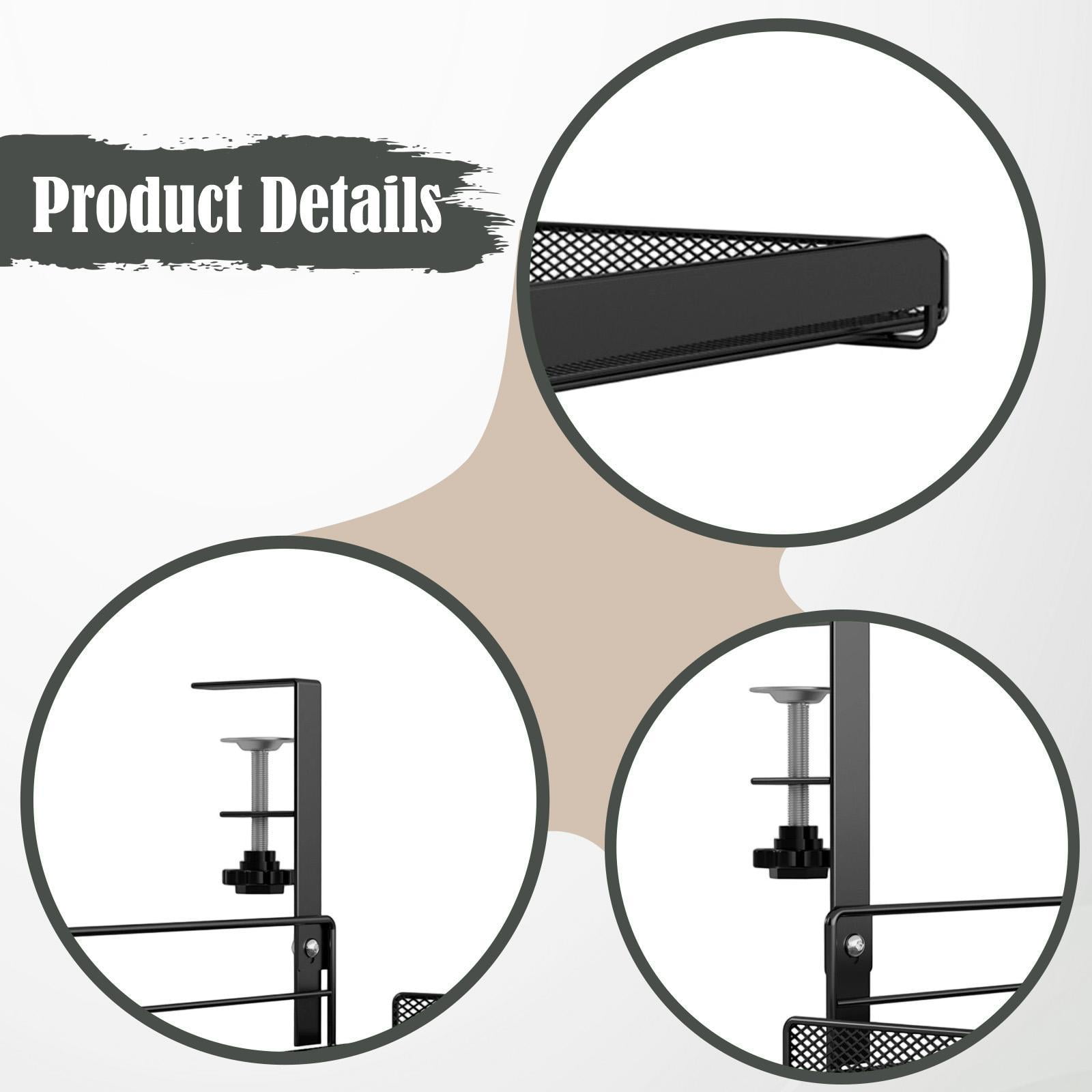 Under Desk Organizer Cable Management Tray Wire Management No Drill Clamp on for Home Office Standing Desk Cords