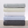 thumbnail image 5 of Great Bay Home Heathered Melange T-Shirt Jersey Knit Wrinkle Resistant Sheet Set  (Twin XL, Light Grey), 5 of 7