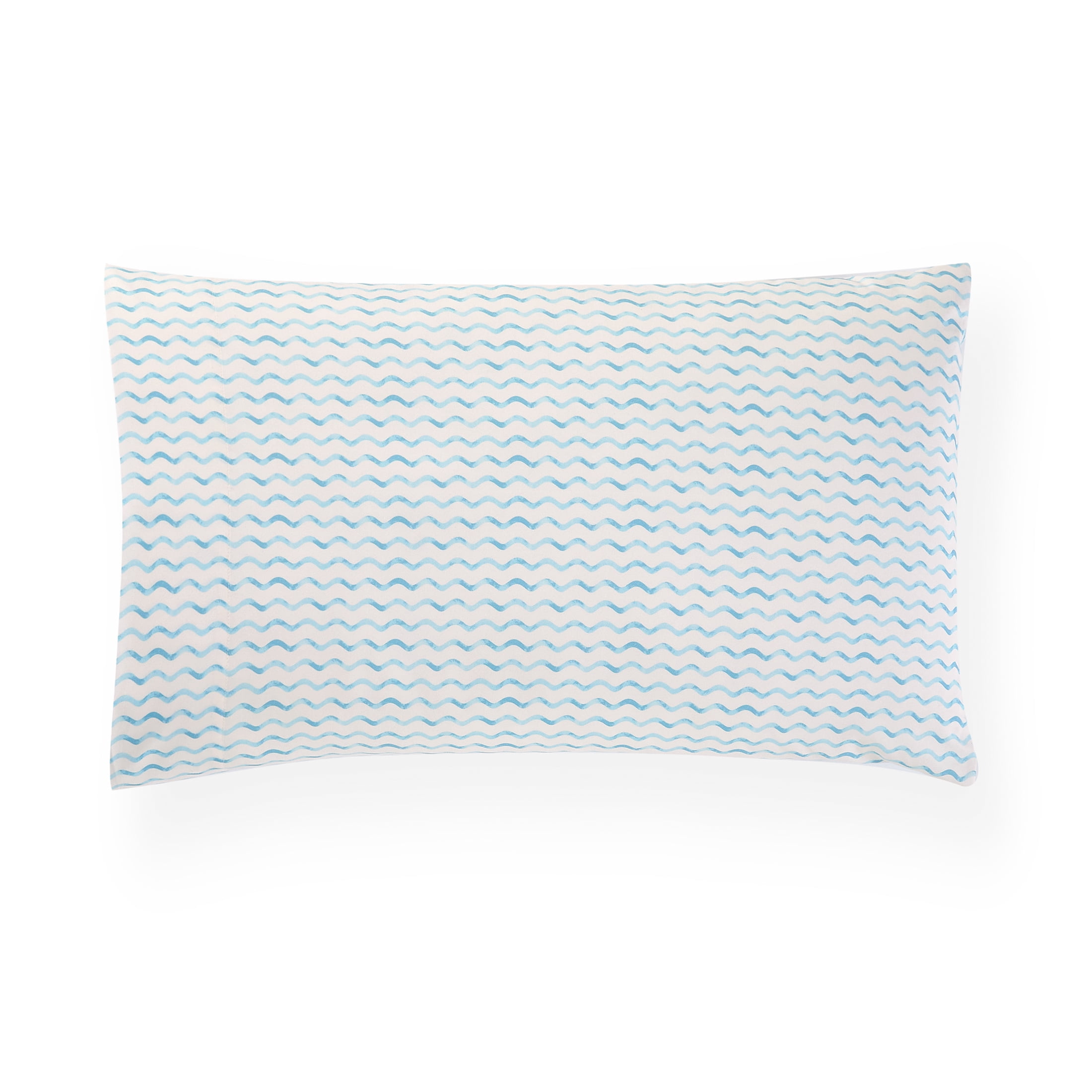 Coastal Living 4-Piece Blue Chevron Soft Brushed Microfiber Luxury Cooling Sheet Set, Queen