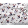 thumbnail image 3 of Soimoi Polyester Crepe Fabric Boston Terrier Dog Fabric Prints by Yard 42 Inch Wide, 3 of 3