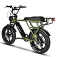 thumbnail image 3 of EMMO Paralo Pro Moped Style EBike for Two - Electric Scooter Bicycle 750W - Green - Long Range 48V Removable Battery LED Turn Signals, 3 of 5