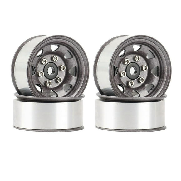 4PCS 1.55 Metal Beadlock Wheel Rim Hub for 1/10 RC Crawler Car Axial Jr 90069 D90 CC01 LC70 ,3